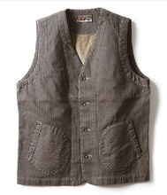 WORKERS VEST (BROWN HICKORY)