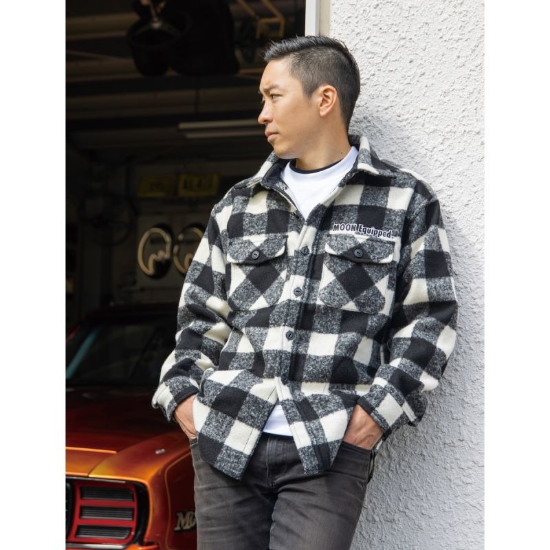 MOON Equipped Speed Shop Checker CPO Jacket [MQW042]