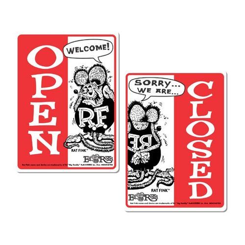 Rat Fink Sign Board Open &amp; Closed [ RAF230 ]
