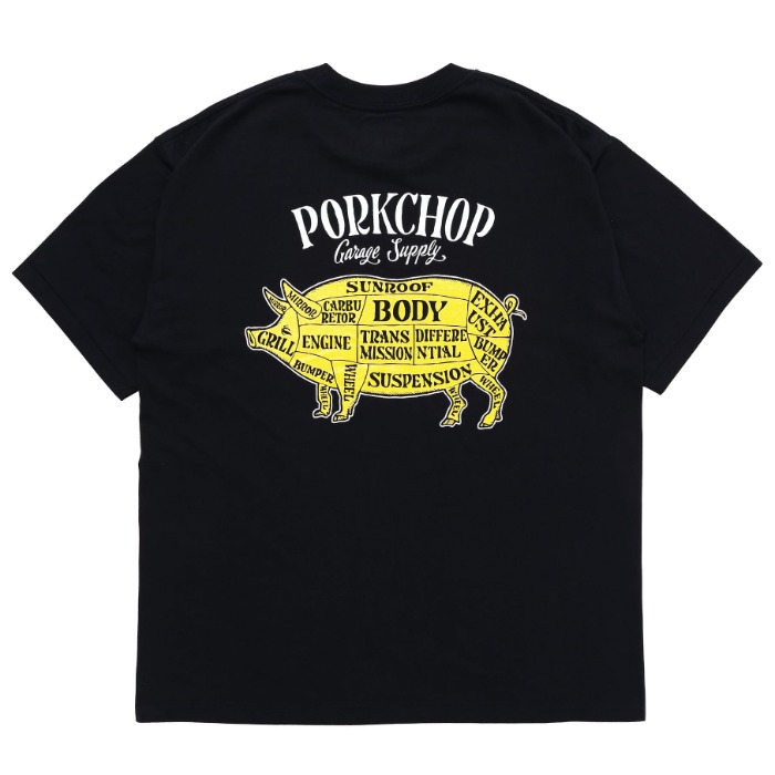 PORKCHOP / PORK BACK TEE [BLACK]